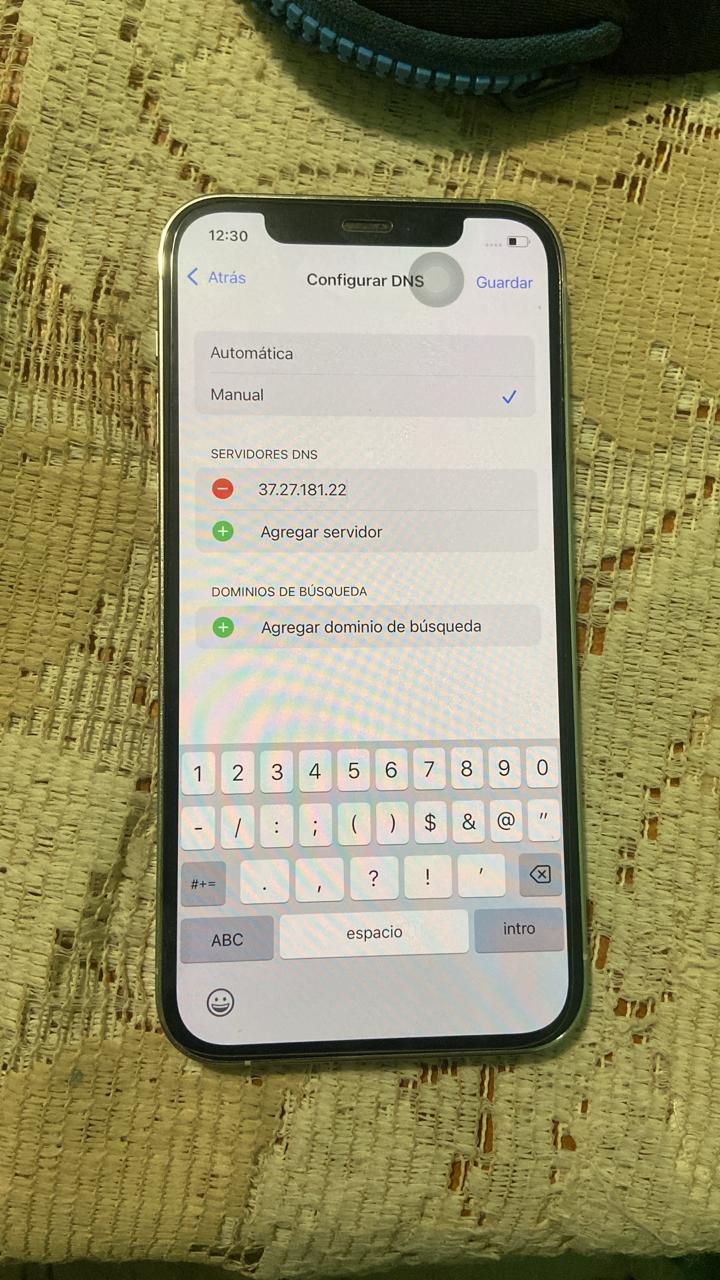Configuración manual de DNS en la pantalla Hello - Paso 2