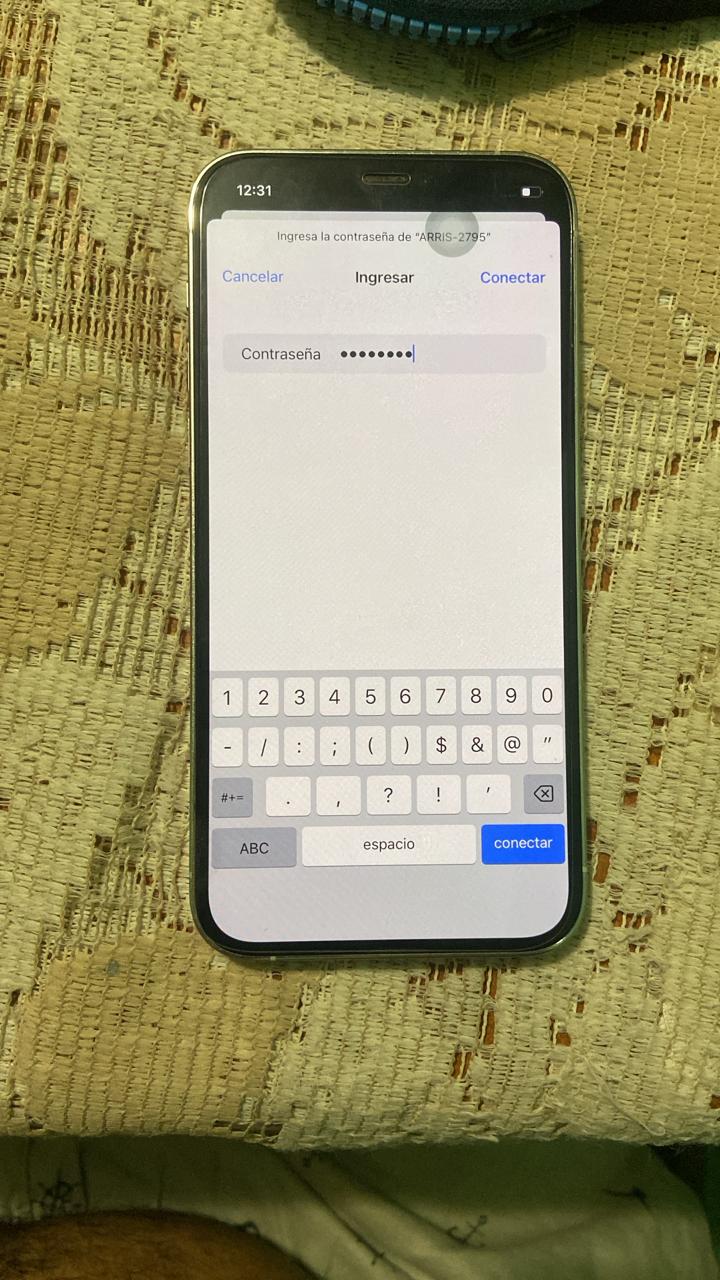 Pantalla de conexión final tras configurar DNS